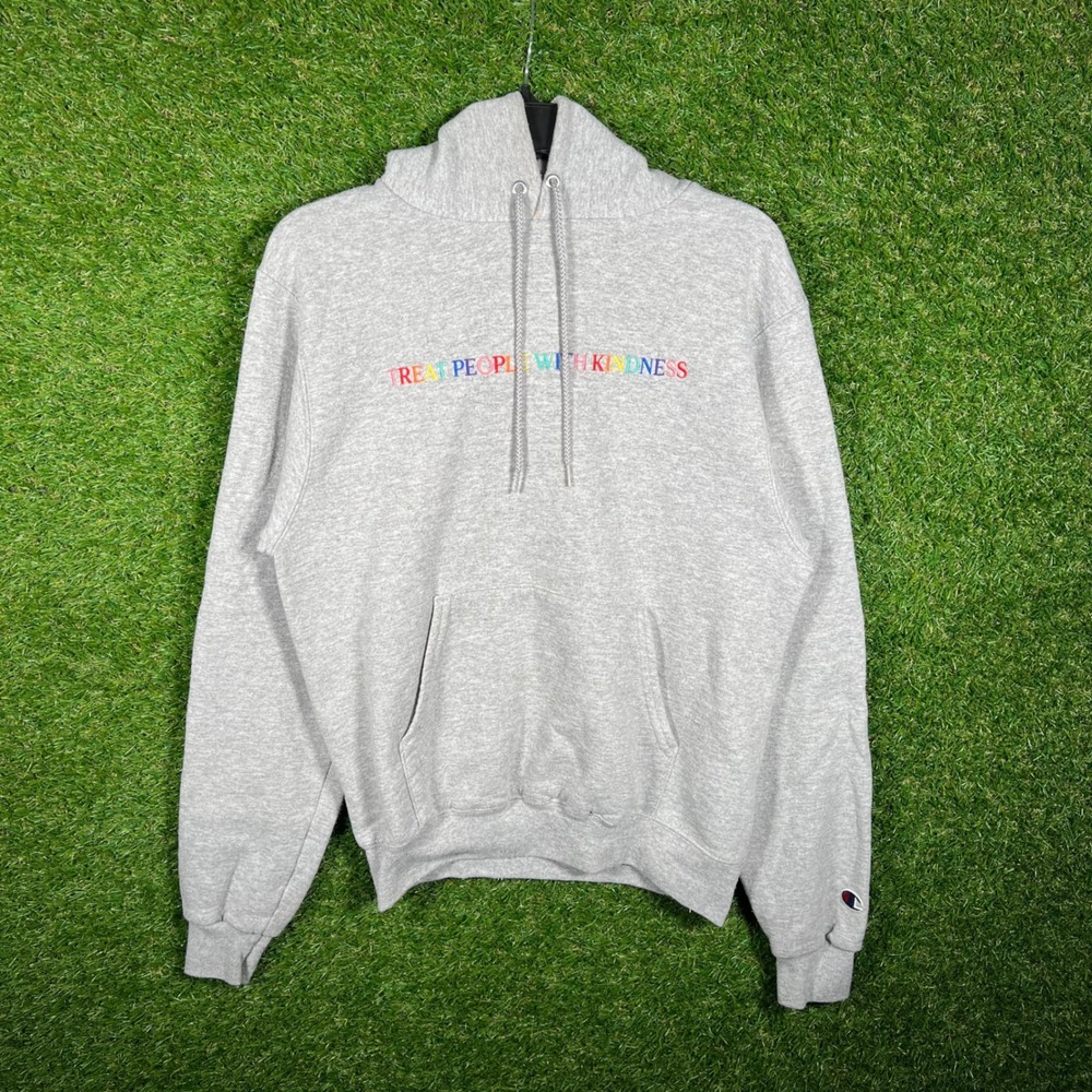 Harry Styles Treat People With Kindness Hoodie Grey Rainbow Champion Small